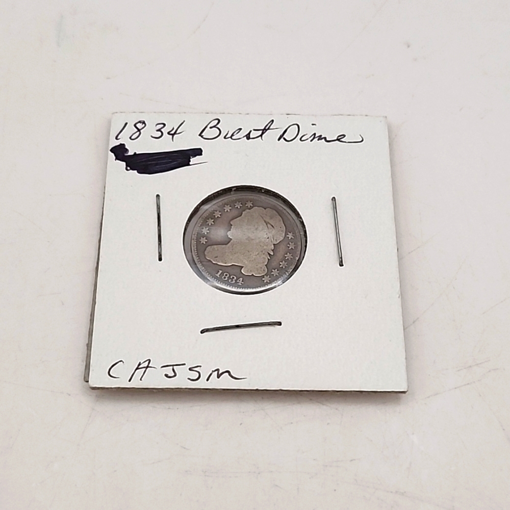 Vintage 1834 Capped Bust Dime